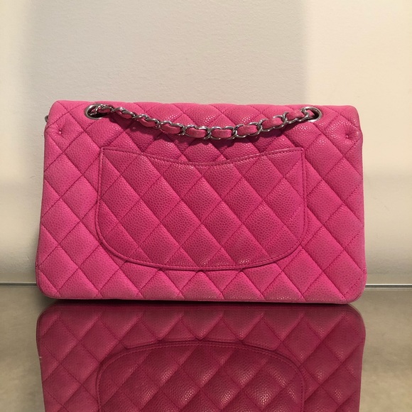 Chanel Double Flap Hot Pink Matte Caviar Leather - Picture 4 of 8